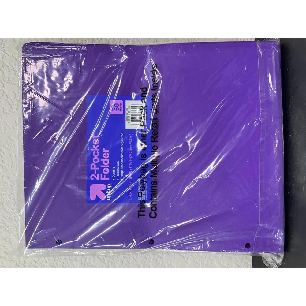 up & up 2-Pocket Folder, Purple, 28Pack